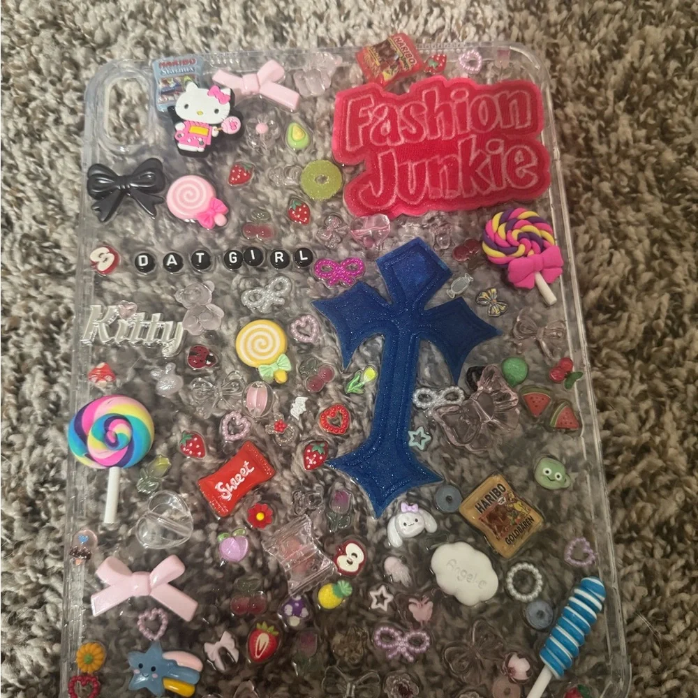 Decorative Clear Phone Case with Stickers